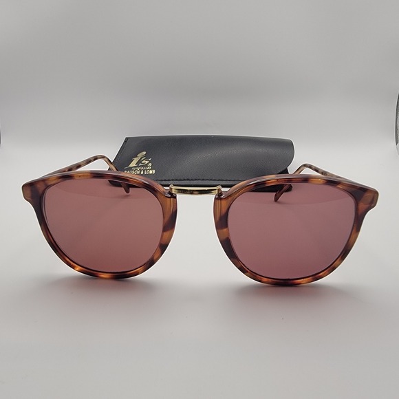 Bausch & Lomb Tortoiseshell Sunglasses Frames Only Womens W1549 w Case‎ - Picture 2 of 14